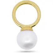 New Bling - 9NBG-O144 - 14K goud – Oorbelhanger - per stuk – Parel – Zoetwater
