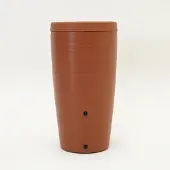 Vita Regenton Gobi terracotta 240L + Kraan met Gardena koppeling + Plantenbak