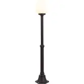 QAZQA Klassieke buiten vloerlamp zwart met opaal glas 140cm IP44 - Champs