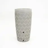 Vita Regenton Flow licht grijs 240L + Kraan met Gardena koppeling + plantenbak