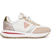 GUESS Sneakers laag 'Eagar' bruin / goud / zilver / wit