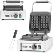 Hendi Wafelijzer Brussel 230V 2200W, Wafelijzer, Zilver
