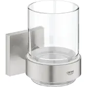 GROHE Start Cube Glas met houder - supersteel (RVS look) 41097DC0