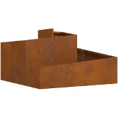 vidaXL Plantenbak Roestkleurig 80 x 80 x 50 cm weervast staal