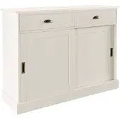 Loft 24 Dressoir Schröder Commode, 2 schuifdeuren, 2 lades, van massief dennenhout