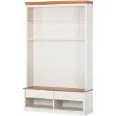 Notio Living Anita-Boekenkast & Lowboard - 2-laden - Wit/Honing