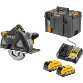 DeWalt DCS383H2-QW 18V XR 190mm metaal cirkelzaag – 2x 5,0Ah Powerstack accu (accu cirkelzaag)