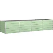 vidaXL Plantenbak Pastelgroen 385 x 100 x 75 cm Gegalvaniseerd staal