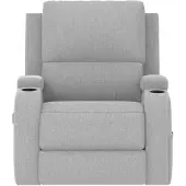Notio Living DALLAS-Fauteuil met handmatige functie in stof lichtgrijs