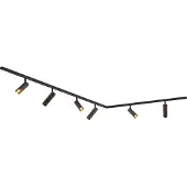 QAZQA Modern railsysteem met 6 spots donkerbrons 1-fase - Slimline Uzzy