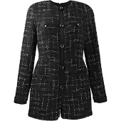 MSGM - zwarte tweed jumpsuit - maat 38 (IT44)