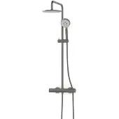 Maxaro Radius Regendouche Opbouw | Zwart metaal 20 cm Regendouche Thermostatisch
