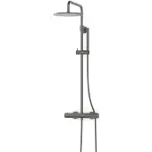 Maxaro Radius Regendouche Opbouw | Zwart metaal 25 cm Regendouche Thermostatisch