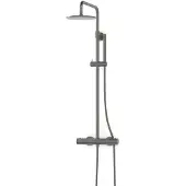 Maxaro Radius Regendouche Opbouw | Zwart metaal 20 cm Regendouche Thermostatisch