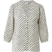 Comma Blouse zwart / wit