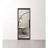 Barnwoodweb Taatsdeur round met mat glas in standaard maten