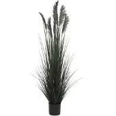Buitengewoon Boet Kunstplant Siergras in Pot Zwart - 152 cm