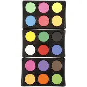 Packlinq Waterverf, H: 16 mm, d 44 mm, neon kleuren, extra kleuren, 1 doos