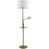 LINDBY Vloerlampe , Aovan, Brons / Oudmessing, Woonkamer, Metaal, Modern