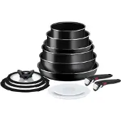 Tefal L1599243, Diverse set, zwart, aluminium, zwart, afneembaar, 16 cm