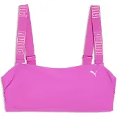 Puma bandeau-bikinitop voor Dames, Roze, Maat XL