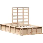 vidaXL Bedframe Wasbruin 75 x 190 cm Massief grenenhout