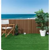 Intergard Tuinscherm tuinafscheiding balkonscherm kunststof PVC bruin 1x5m