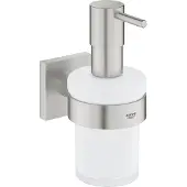 GROHE QuickFix Start Cube - Beker met houder, voor tandenborstel en tandpasta, glas/supersteel 41098DC0