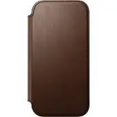 Nomad Modern Leather FolioBookcase voor de Apple iPhone 17 - Bruin