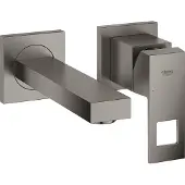 GROHE Wastafelmengkraan Eurocube 2-Gats Wand 172 Mm Hard Graphite Geborsteld