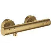 GROHE Grohtherm-1000 Cosmopolitan M douchekraan thermostatisch met koppelingen EcoJoy en volumegreep m. ecobutton brushed cool sunrise