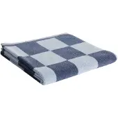 HAY Badlaken Check Organic Steel Blue (70 x 136 cm)