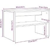 vidaXL TV Kast 60 x 35 x 40 cm Wit Bewerkt hout