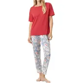 Mey Pyjama 'Petal Paradise' rood