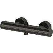 Maxaro Thermostatische Cool Touch Douchekraan Radius Zwart chroom, 2 uitgangen