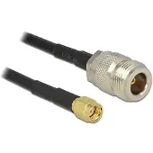DeLOCK N (v) - RP-SMA (m) kabel - LMR195/RF195 - 50 Ohm / zwart - 3 meter