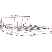 vidaXL Bedframe zonder matras "Hanko" stof taupe 200x200 cm