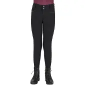 QHP Paardrijlegging Zahra Knie Grip Kids Zwart - XS