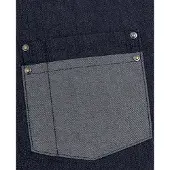 Premier Unisex Domein Contrast Denim Bib Schort (Indigo Denim)