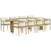 Santika Furniture Santika Suka/Leafline 300 cm dining tuinset 9-delig