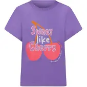 Cars Little T-shirt paars Meisjes Stretchkatoen Ronde hals Printopdruk - maat 98