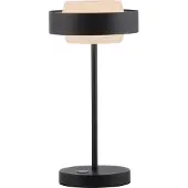 Schöner Wohnen LED-tafellamp Elmo, dimbaar, zwart, Woon-/ Eetkamer, metaal, Modern, LED tafellamp