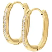 Ixxxi Oorringen Oval Stone | Goud