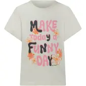 Cars Little T-shirt wit Meisjes Stretchkatoen Ronde hals Printopdruk - maat 110