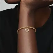 Pandora Charms - Pisces Zodiac Dangle Charm in gold