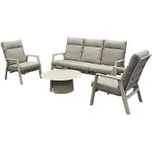 AVH-Collectie Barolo stoel bank loungeset 4 delig verstelbaar latte