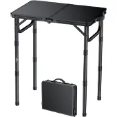 DNA Campingtafel - Vouwtafel - Opklapbare Tafel - Zwart ‎40cm x 58cm x 70cm