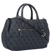 GUESS Handtas 'KATYA GIRLFRIEND SATCHEL' donkergrijs / zwart