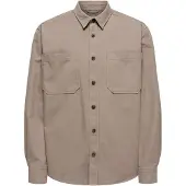 Only & Sons Overhemd 'ONSAlp' donkerbeige