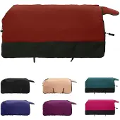 vidaXL Paardendeken Bordeaux en zwart 145 cm Polyester